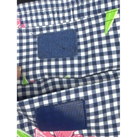 Vineyard Vines Men's 7” Chappy Printed Gingham & Floral Lined Swim Trunks Sz M - Picture 11 of 11